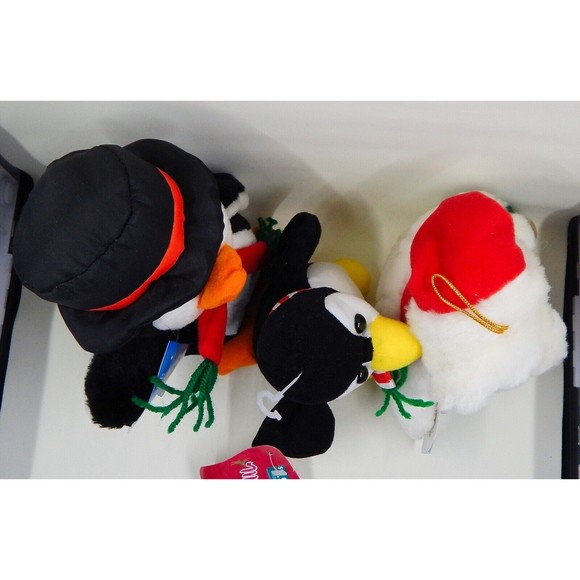 Fun World Christmas Penguin and Bear Plush Lot of 3 MerryBrite Stuffed Animals - Picture 5 of 9
